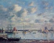 尤金 布丹 : Camaret, Boats in the Harbor